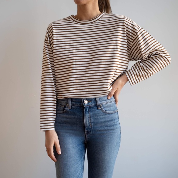 AYR Tops - AYR striped long sleeve shirt